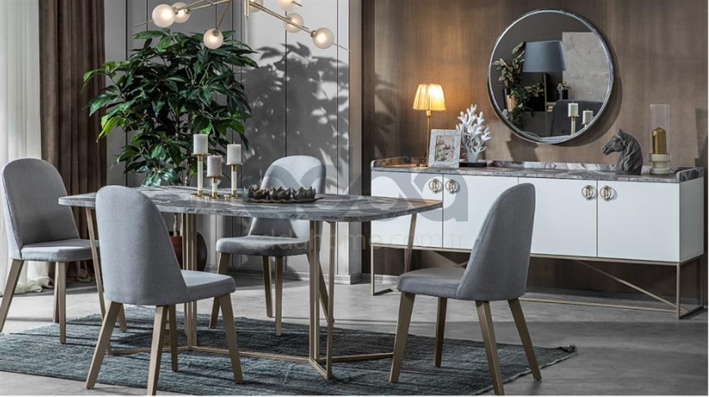 Loft Gold Yemek  Odası Takımı Loft Gold Yemek  Odası Takımı